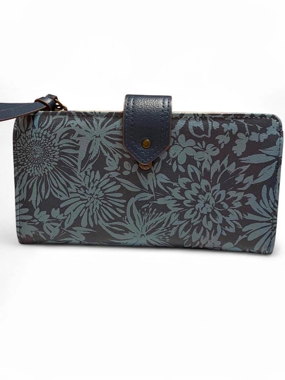 Floral light and dark blue Wallet
